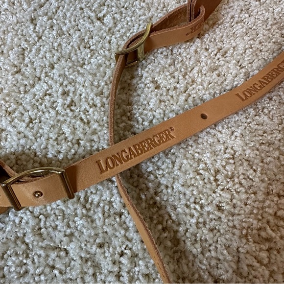 Longaberger 44” Genuine Leather Basket Shoulder Strap | Adjustable‎ Crossbody - Picture 2 of 3